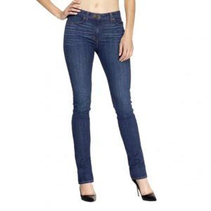 Spanx Womens The Slim-X Straight Leg Dark Wash Denim Jeans Size 31